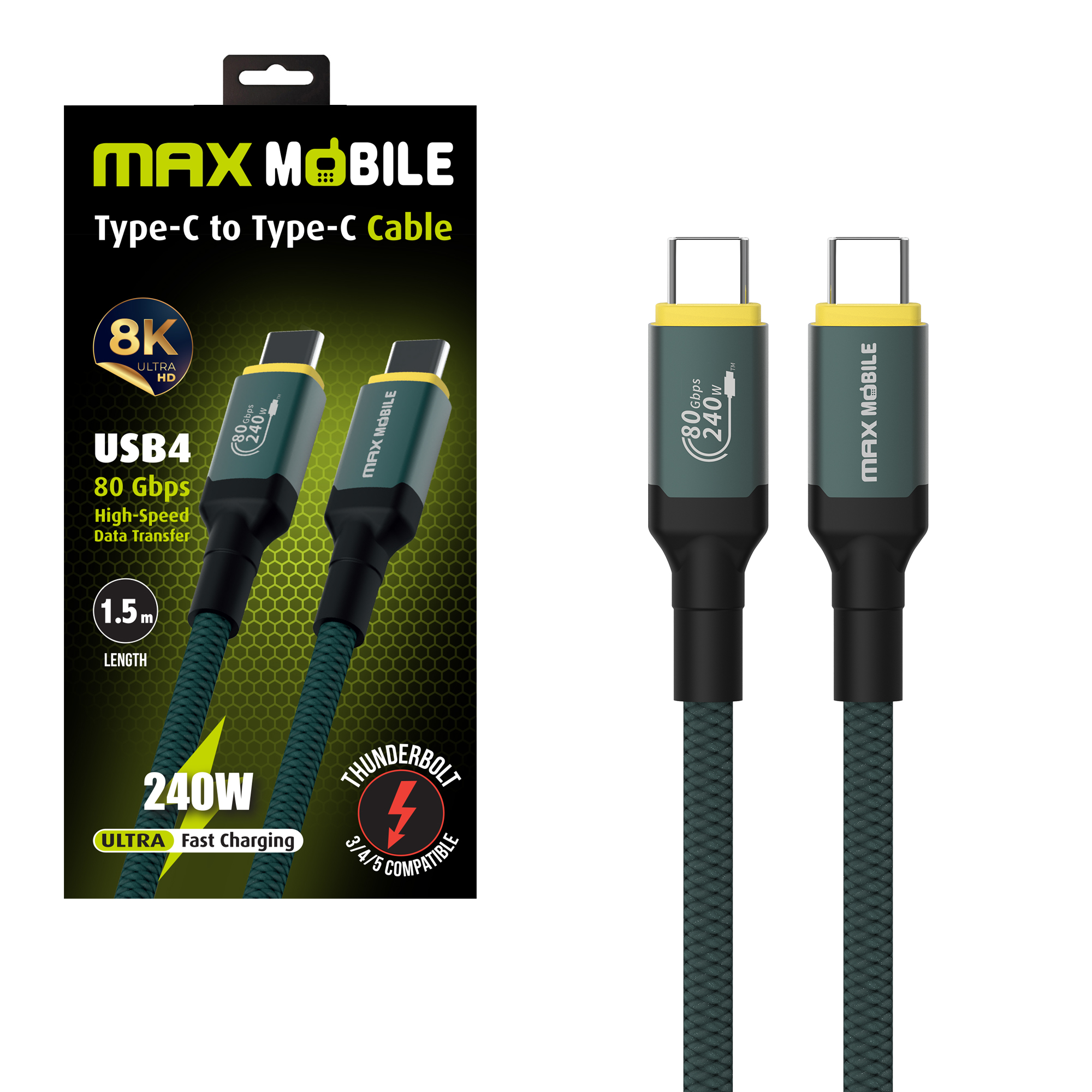 MAXMOBILE-DATA-KABEL-TYPE-C-TYPE-C-Thunderbolt-5-240W,80Gbps,5A-RDD3238--1.50m